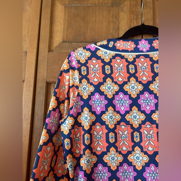 Gretchen Scott Design Women’s Sz S Orange, Pink, & Blue Retro/Mod Inspired Dress - Picture 14 of 16